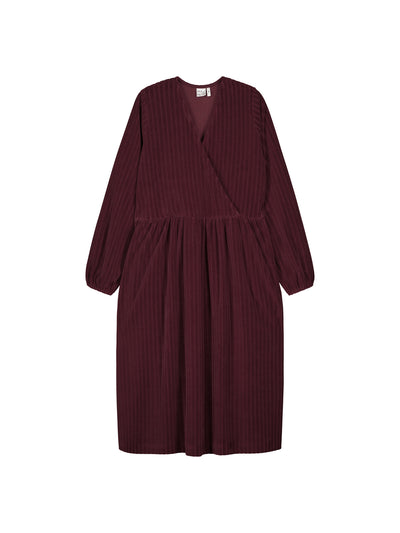 Velour Rib Dress, Chocolate Truffle