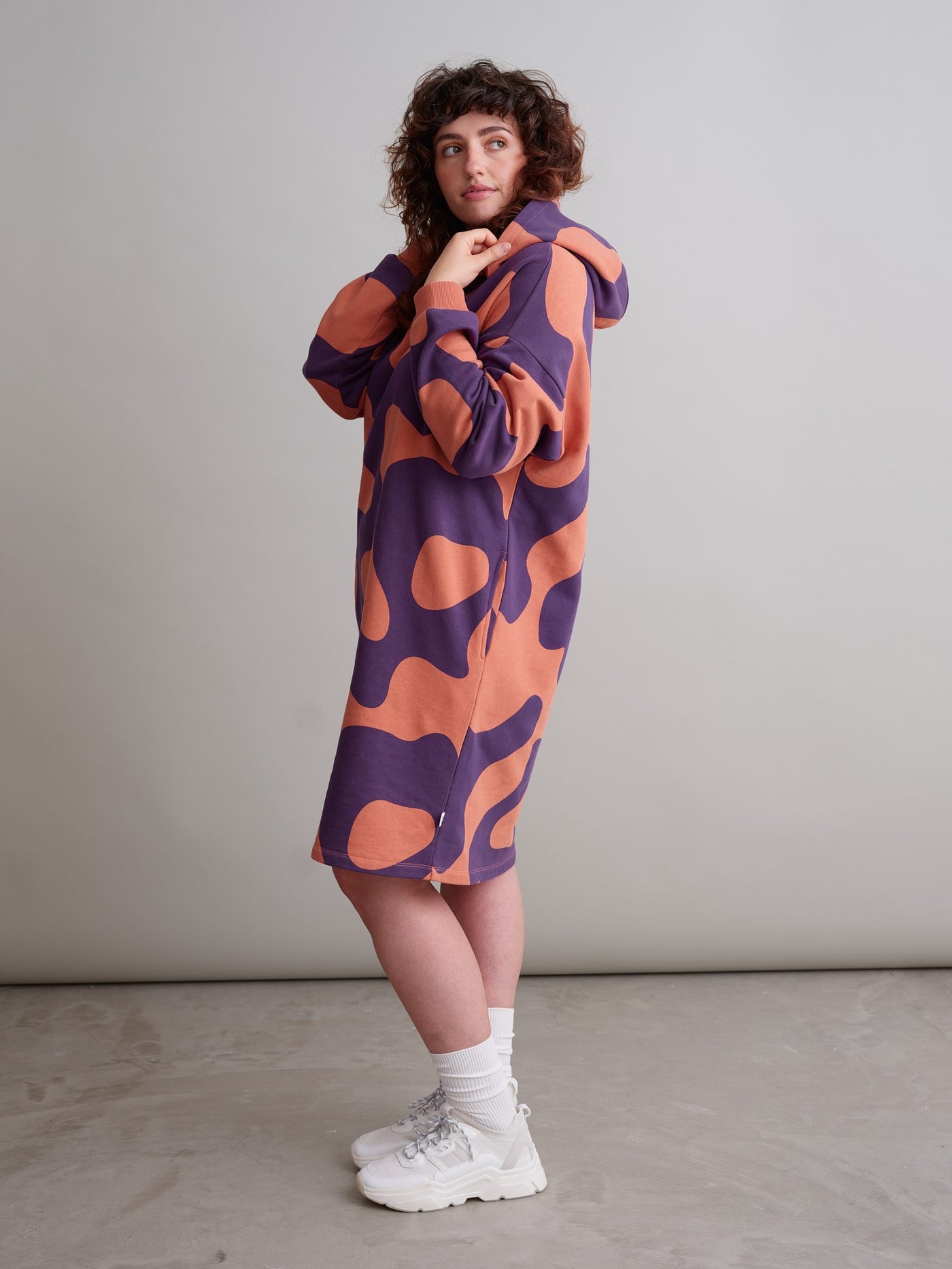 Swirl Oversized Hoodie Dress