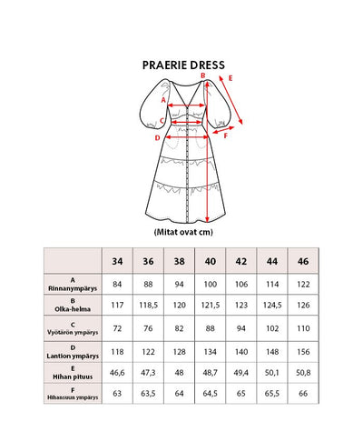 Praerie dress, Musta