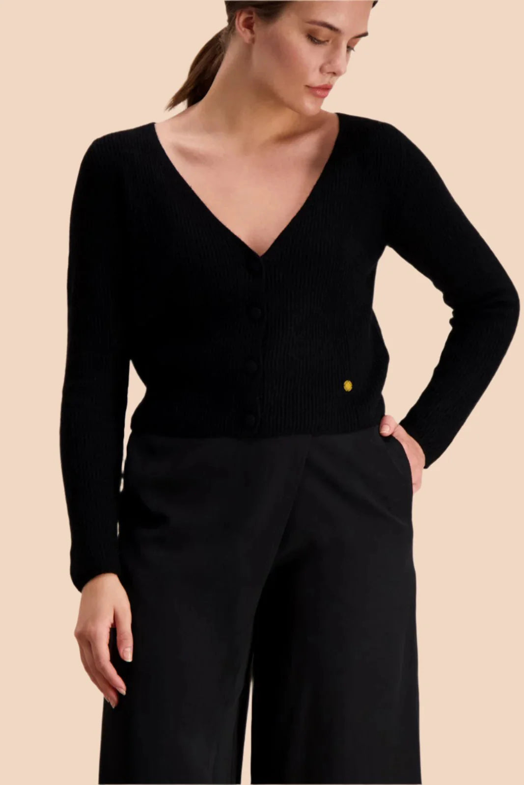 Cashmere Cardigan, Black