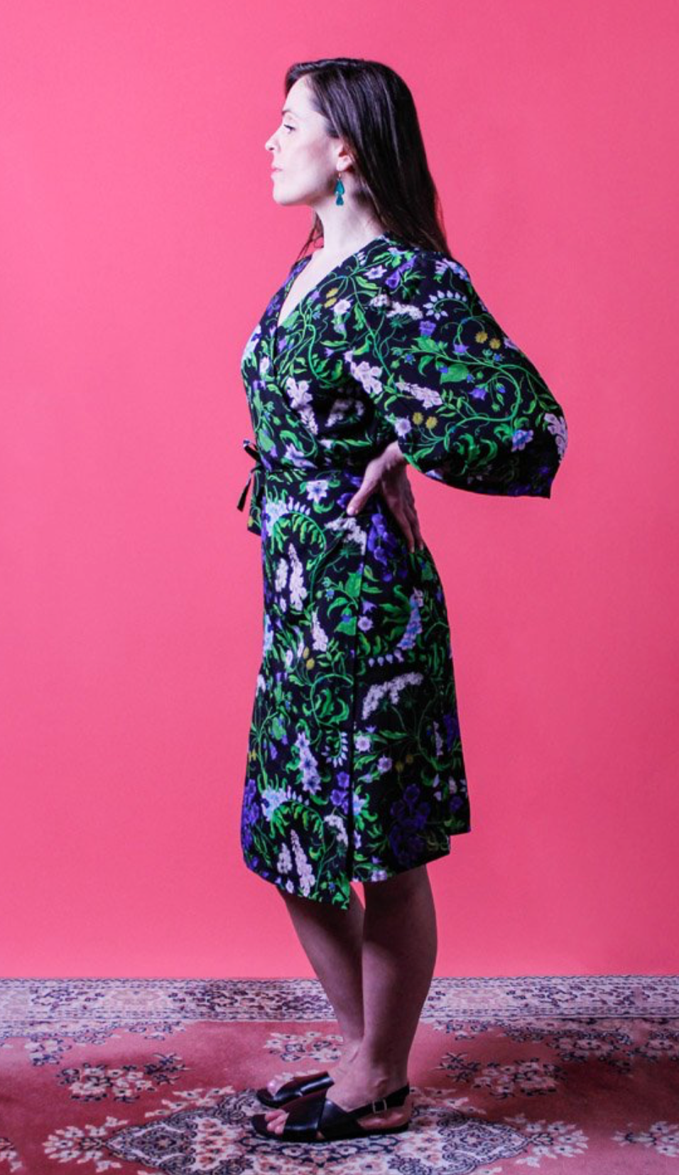 Helene Wrap Dress, Deadly Gardens