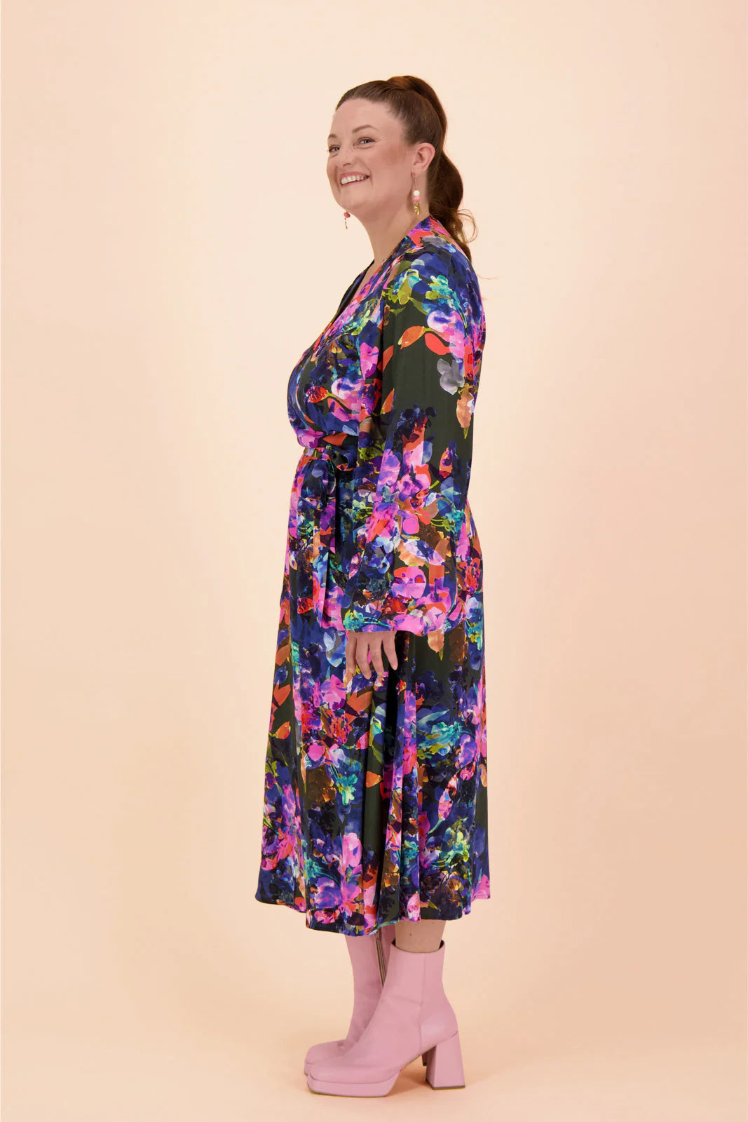 Wrap Midi Dress, Sweet Pea