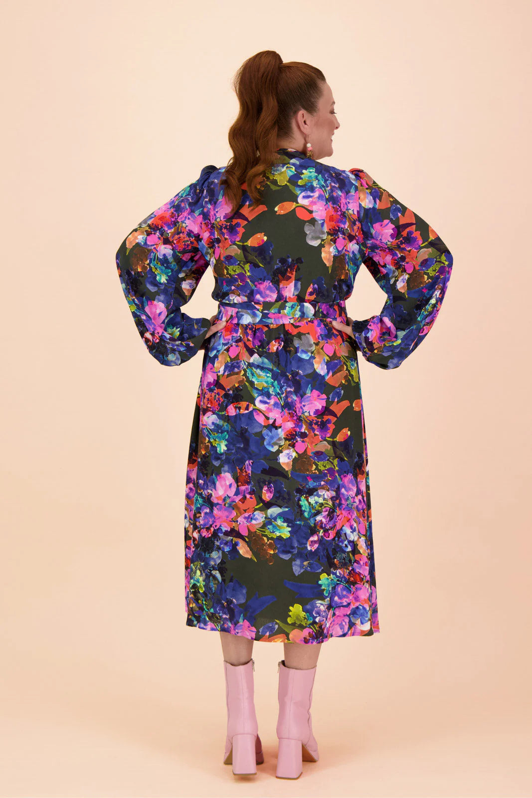 Wrap Midi Dress, Sweet Pea