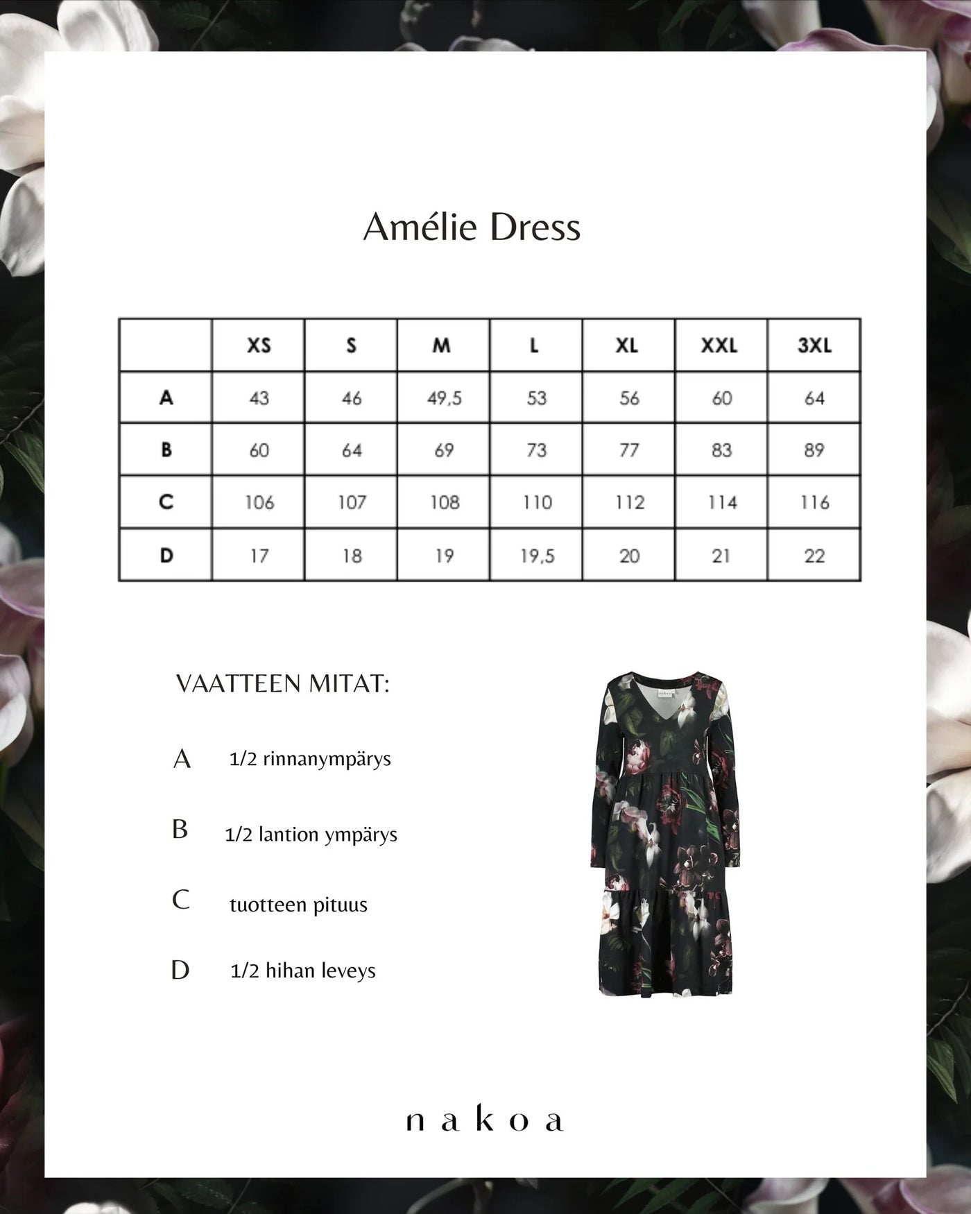 Amelie Dress, Noir