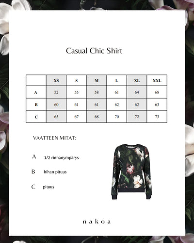 Casual Chic Print Shirt, Noir